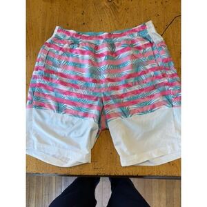 Birddogs Boom Short Mens Large Long  Hawaiian Tropical Lined Athletic Shorts